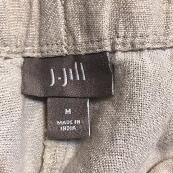 J. Jill 100% Linen Flax Wide Leg Ankle Pant size medium - Picture 12 of 13